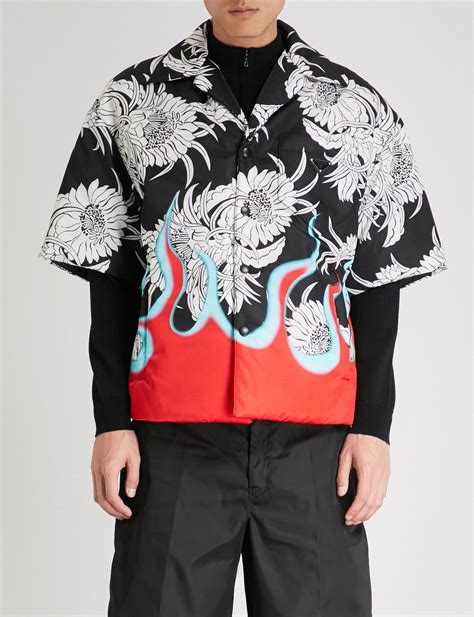 prada shirt flame|prada nylon shirt men.